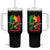 True Love Reggae Tumbler With Handle Jamaican Rasta Music Palm Tree - Wonder Print Shop