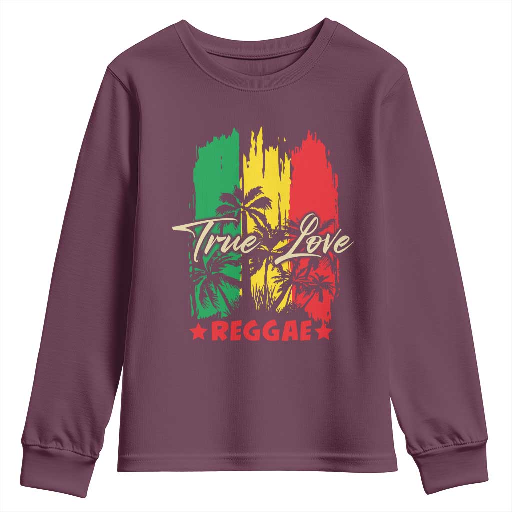 True Love Reggae Youth Sweatshirt Jamaican Rasta Music Palm Tree - Wonder Print Shop