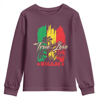 True Love Reggae Youth Sweatshirt Jamaican Rasta Music Palm Tree - Wonder Print Shop