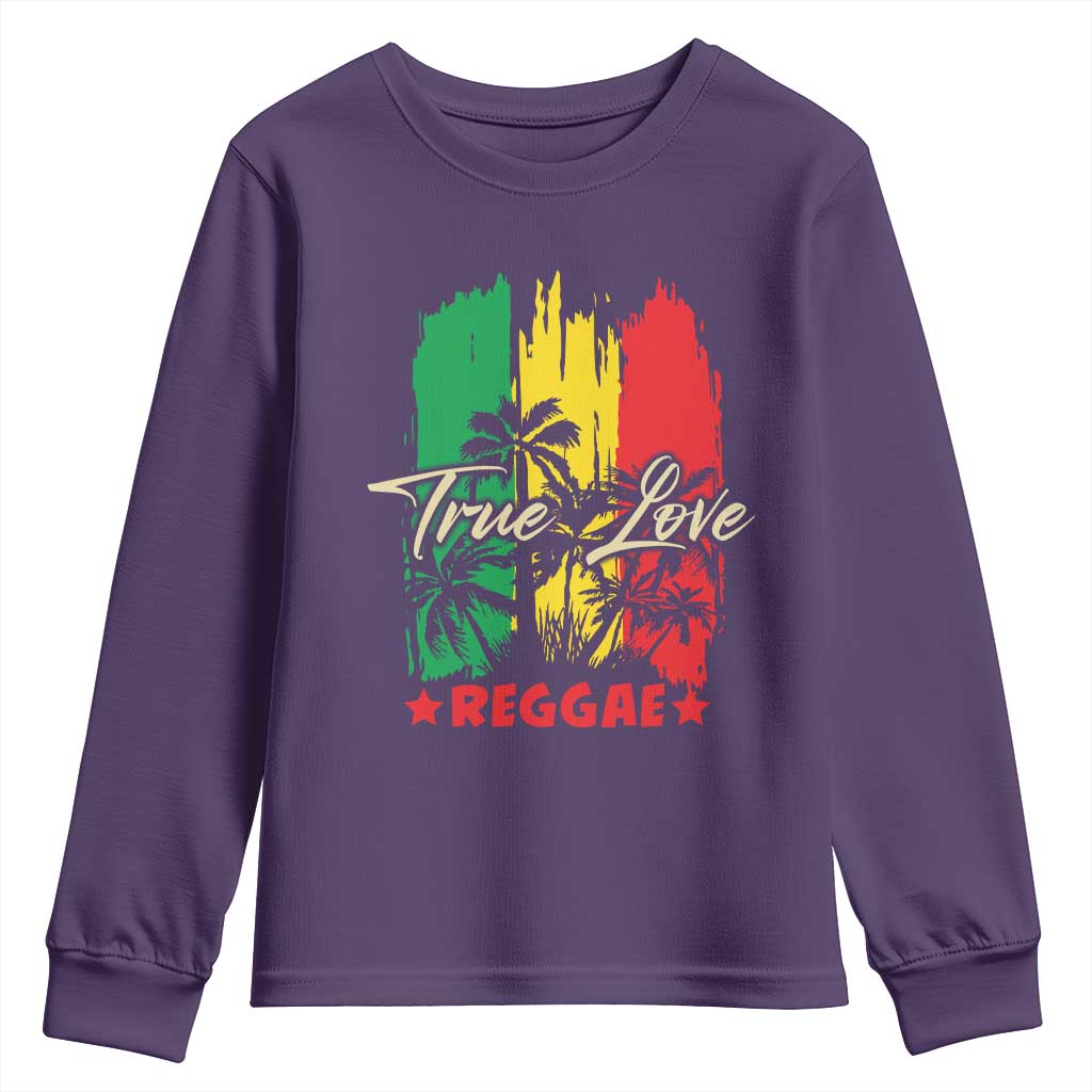 True Love Reggae Youth Sweatshirt Jamaican Rasta Music Palm Tree - Wonder Print Shop