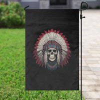 Native American Indian Chief Skull Headdress Garden Flag - Wonder Print Shop