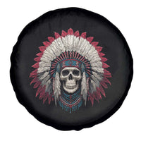 Native American Indian Chief Skull Headdress Spare Tire Cover - Wonder Print Shop