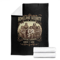 Homeland Security Fighting Terrorism Since 1492 Throw Blanket Native American History - Wonder Print Shop