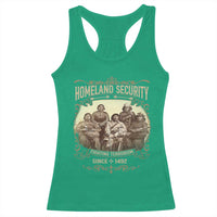 Homeland Security Fighting Terrorism Since 1492 Racerback Tank Top Native American History - Wonder Print Shop