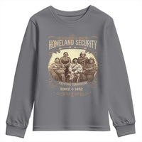 Homeland Security Fighting Terrorism Since 1492 Youth Sweatshirt Native American History - Wonder Print Shop