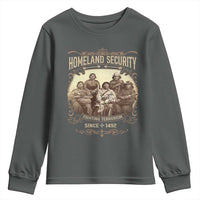 Homeland Security Fighting Terrorism Since 1492 Youth Sweatshirt Native American History - Wonder Print Shop