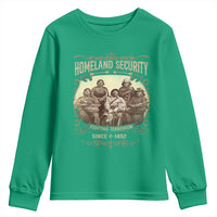 Homeland Security Fighting Terrorism Since 1492 Youth Sweatshirt Native American History - Wonder Print Shop