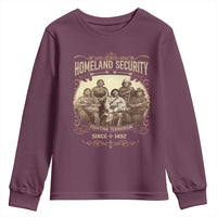 Homeland Security Fighting Terrorism Since 1492 Youth Sweatshirt Native American History - Wonder Print Shop