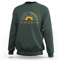 Harris Supporter Sweatshirt Peace Love Equality Hope Diversity Sunflower - Wonder Print Shop