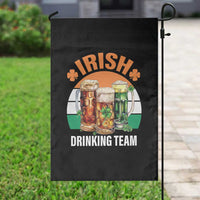 Funny Irish Drinking Team Garden Flag St Patricks Day Vintage Beer Ireland Flag Clover