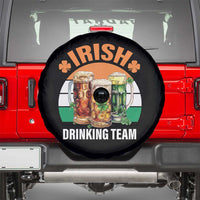 Funny Irish Drinking Team Spare Tire Cover St Patricks Day Vintage Beer Ireland Flag Clover