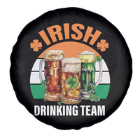 Funny Irish Drinking Team Spare Tire Cover St Patricks Day Vintage Beer Ireland Flag Clover