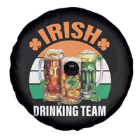 Funny Irish Drinking Team Spare Tire Cover St Patricks Day Vintage Beer Ireland Flag Clover