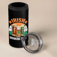 Funny Irish Drinking Team 4 in 1 Can Cooler Tumbler St Patricks Day Vintage Beer Ireland Flag Clover