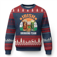 Funny Irish Drinking Team Ugly Christmas Sweater St Patricks Day Vintage Beer Ireland Flag Clover