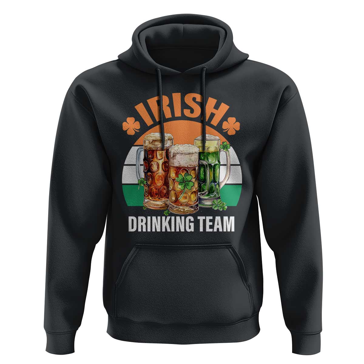 Funny Irish Drinking Team Hoodie St Patricks Day Vintage Beer Ireland Flag Clover