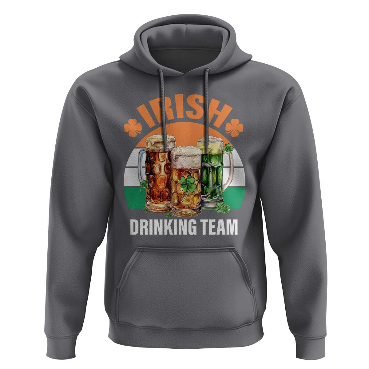 Funny Irish Drinking Team Hoodie St Patricks Day Vintage Beer Ireland Flag Clover