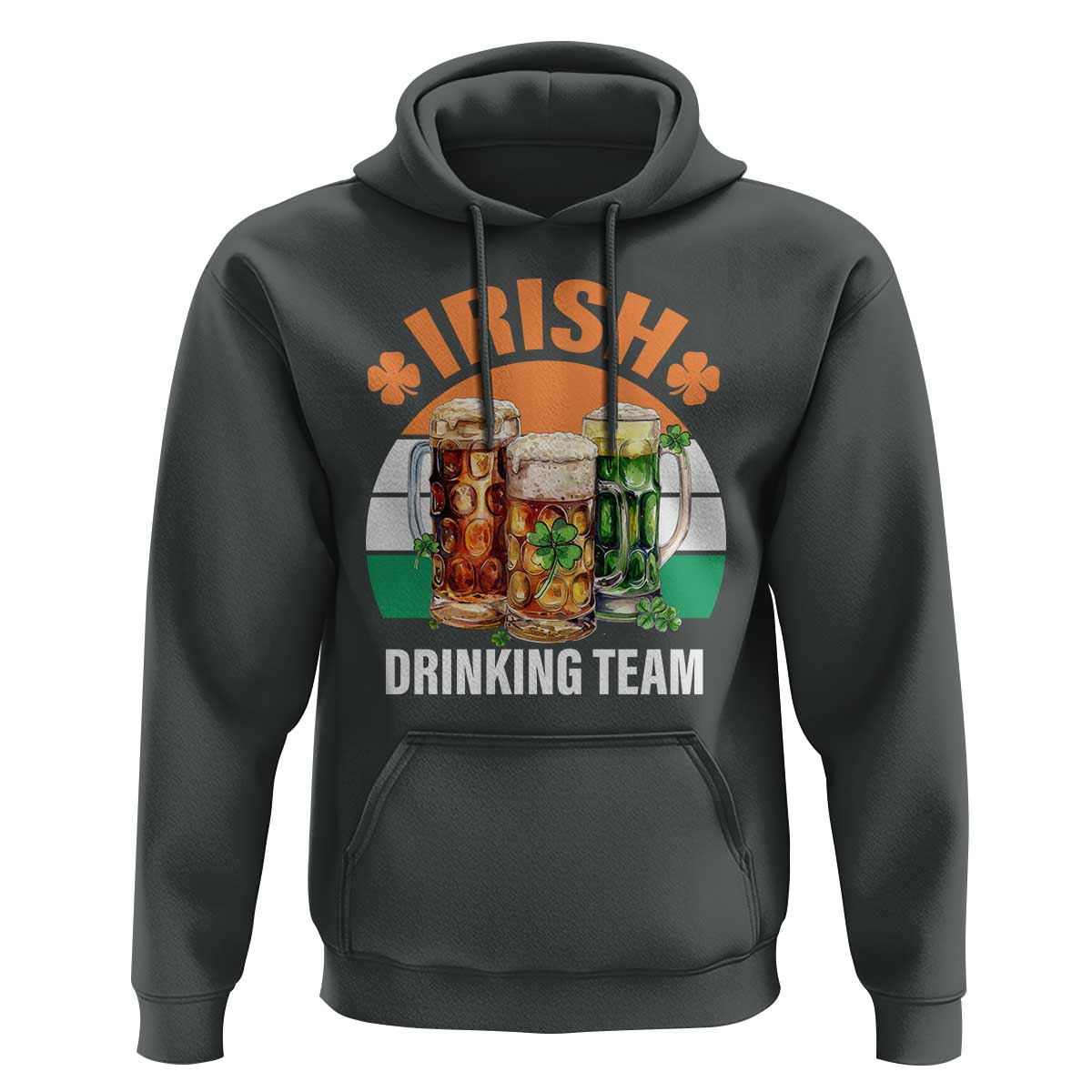 Funny Irish Drinking Team Hoodie St Patricks Day Vintage Beer Ireland Flag Clover