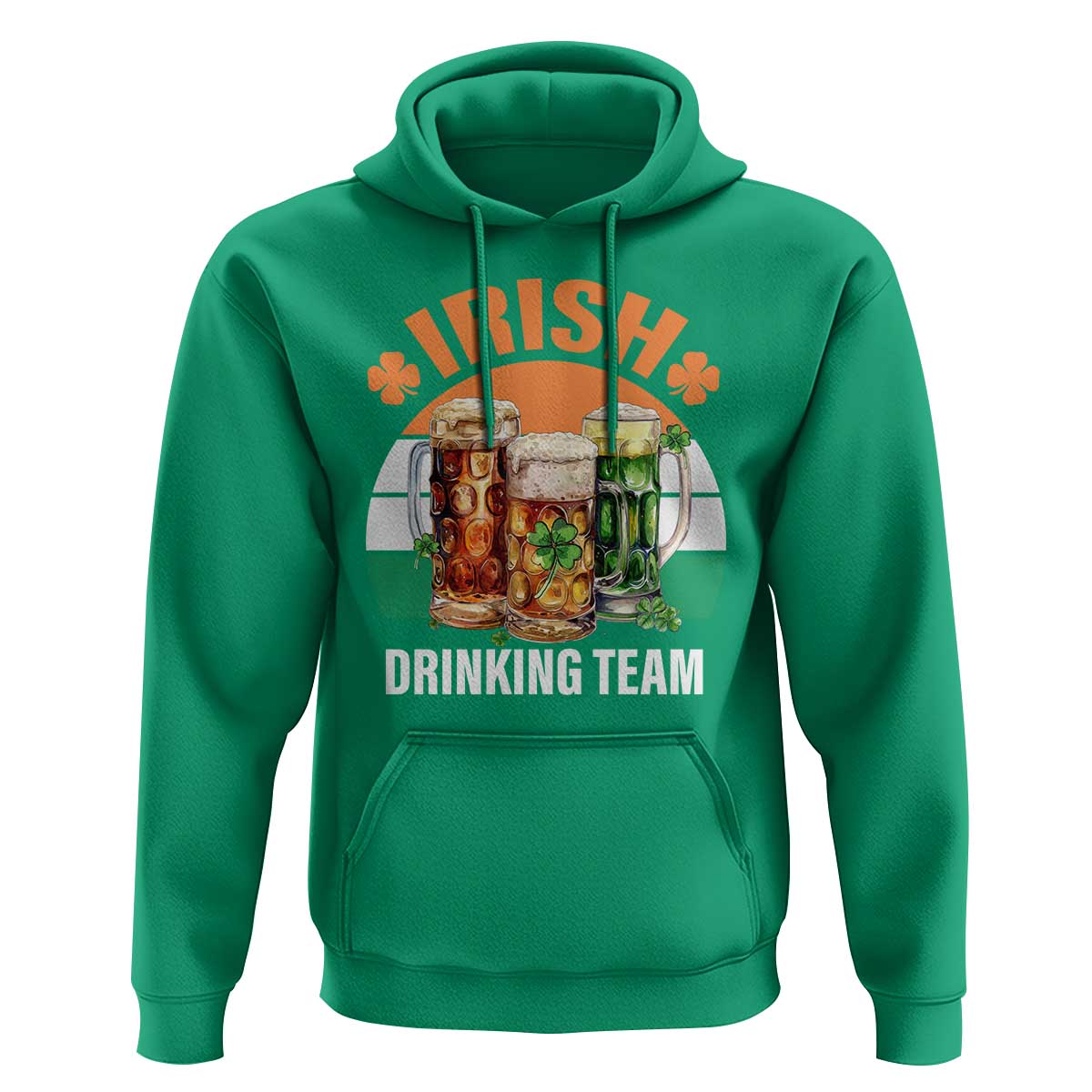 Funny Irish Drinking Team Hoodie St Patricks Day Vintage Beer Ireland Flag Clover