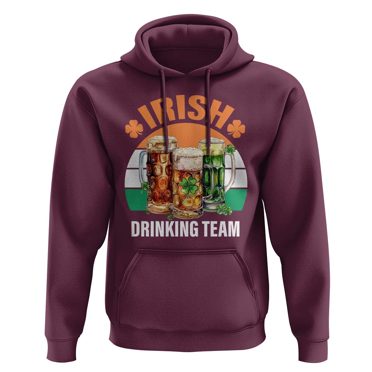 Funny Irish Drinking Team Hoodie St Patricks Day Vintage Beer Ireland Flag Clover