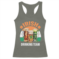 Funny Irish Drinking Team Racerback Tank Top St Patricks Day Vintage Beer Ireland Flag Clover