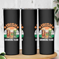 Funny Irish Drinking Team Skinny Tumbler St Patricks Day Vintage Beer Ireland Flag Clover