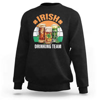 Funny Irish Drinking Team Sweatshirt St Patricks Day Vintage Beer Ireland Flag Clover