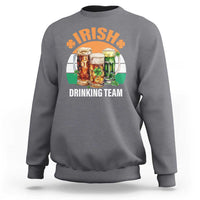 Funny Irish Drinking Team Sweatshirt St Patricks Day Vintage Beer Ireland Flag Clover
