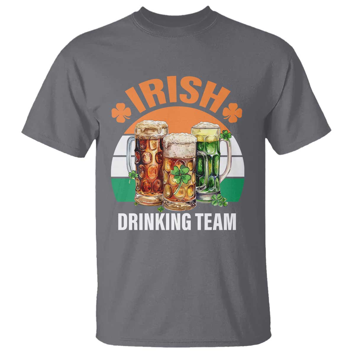 Funny Irish Drinking Team T Shirt St Patricks Day Vintage Beer Ireland Flag Clover