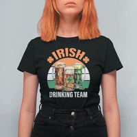 Funny Irish Drinking Team T Shirt For Women St Patricks Day Vintage Beer Ireland Flag Clover
