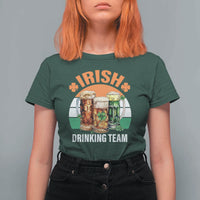 Funny Irish Drinking Team T Shirt For Women St Patricks Day Vintage Beer Ireland Flag Clover