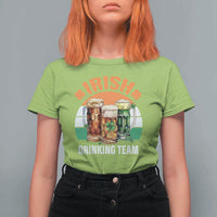 Funny Irish Drinking Team T Shirt For Women St Patricks Day Vintage Beer Ireland Flag Clover