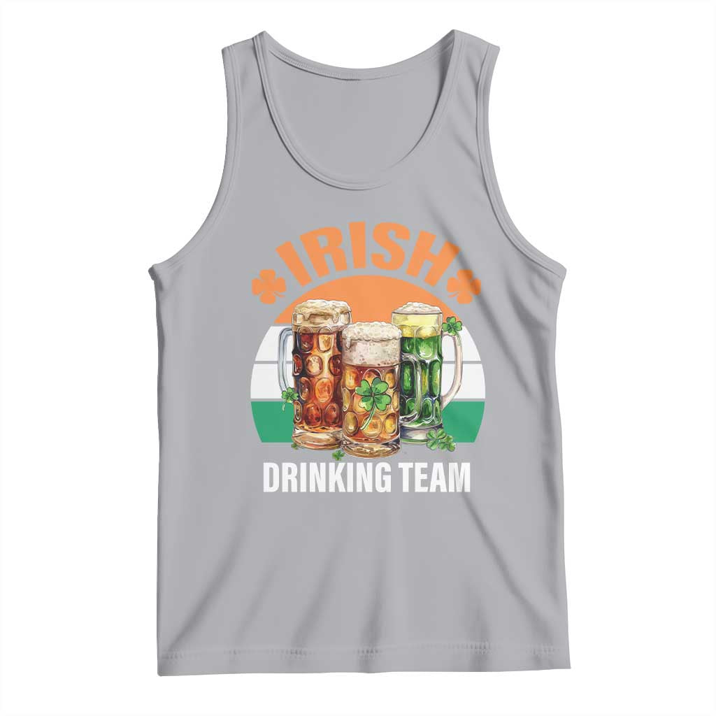 Funny Irish Drinking Team Tank Top St Patricks Day Vintage Beer Ireland Flag Clover
