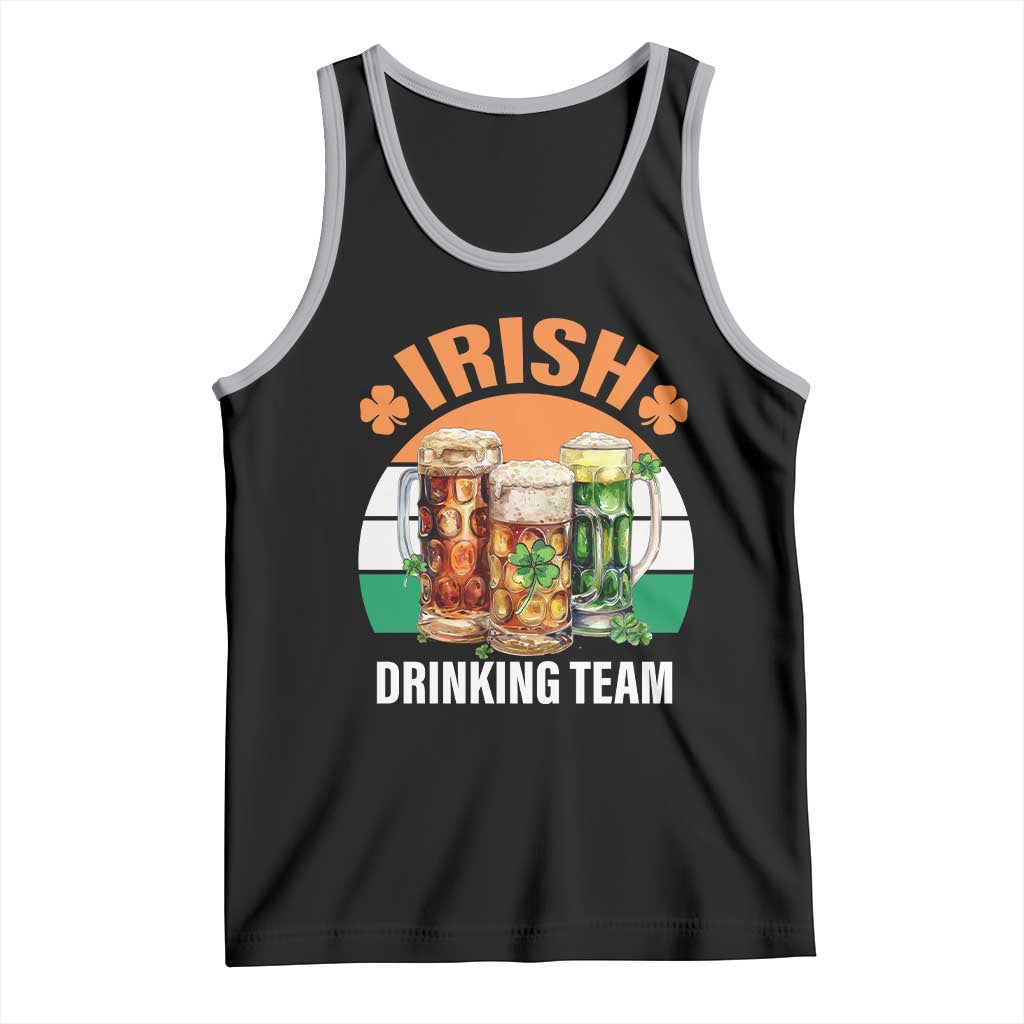 Funny Irish Drinking Team Tank Top St Patricks Day Vintage Beer Ireland Flag Clover