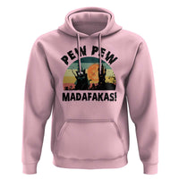 Funny Black Cat Halloween Hoodie Pew Madafakas Witch Retro Vintage Bat - Wonder Print Shop