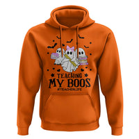 Funny Teacher Halloween Hoodie Teaching My Boos Teacherlife Ghost Pencil Book - Wonder Print Shop