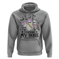Funny Teacher Halloween Hoodie Teaching My Boos Teacherlife Ghost Pencil Book - Wonder Print Shop