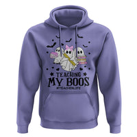 Funny Teacher Halloween Hoodie Teaching My Boos Teacherlife Ghost Pencil Book - Wonder Print Shop