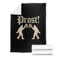 Funny Oktoberfest Bigfoot Prost Throw Blanket German Sasquatch Beer Mug - Wonder Print Shop