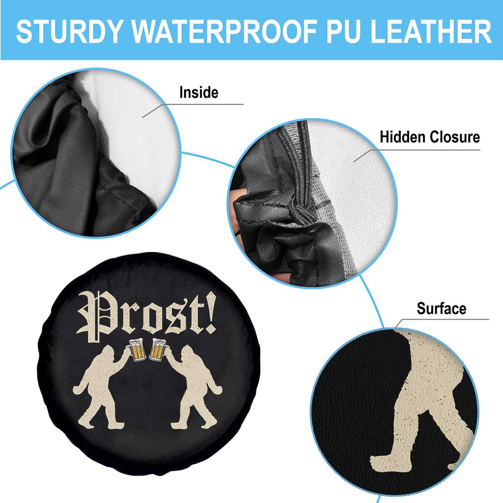 Funny Oktoberfest Bigfoot Prost Spare Tire Cover German Sasquatch Beer Mug - Wonder Print Shop