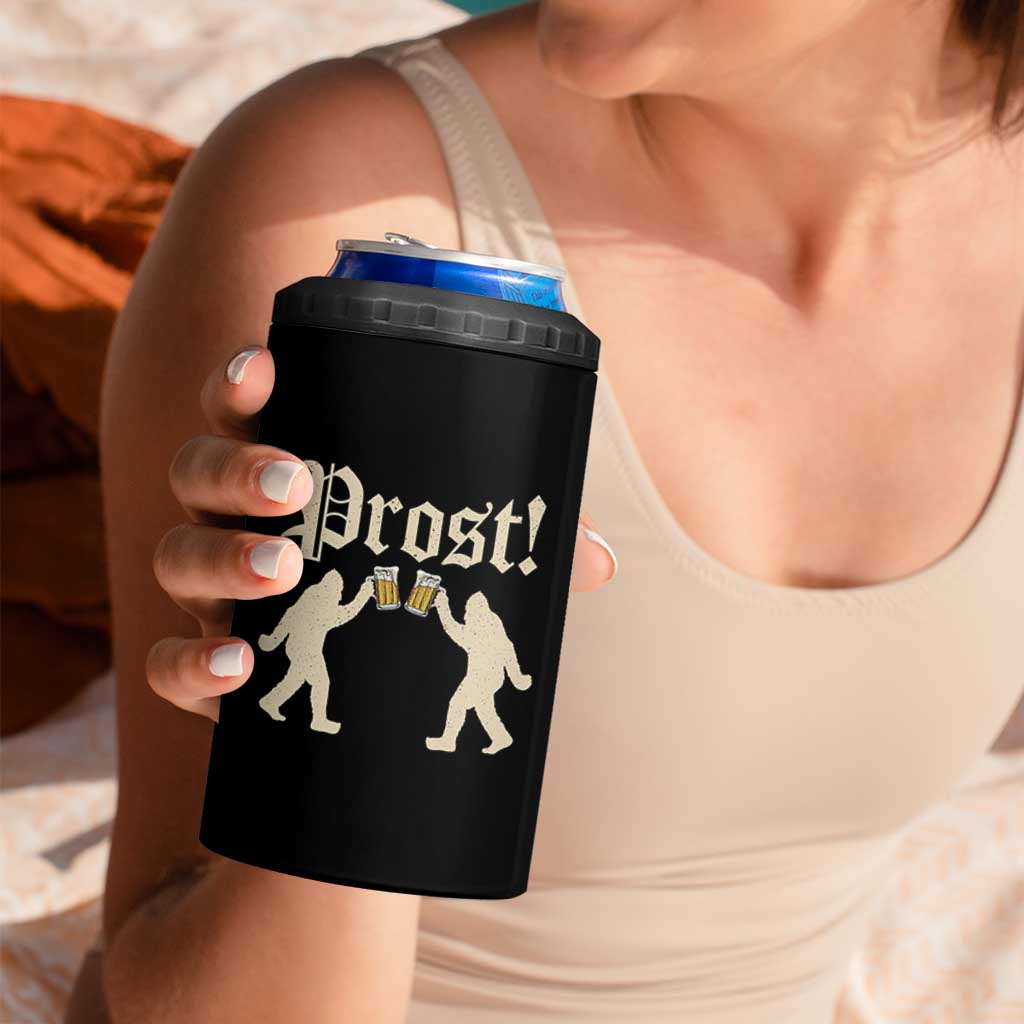 Funny Oktoberfest Bigfoot Prost 4 in 1 Can Cooler Tumbler German Sasquatch Beer Mug - Wonder Print Shop