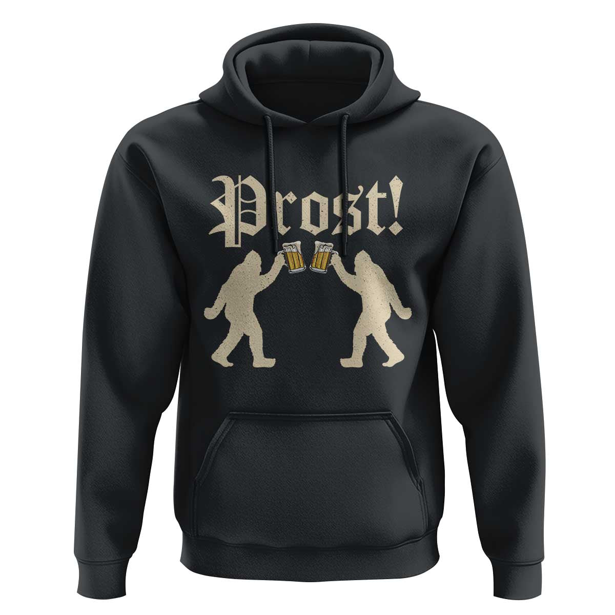 Funny Oktoberfest Bigfoot Prost Hoodie German Sasquatch Beer Mug - Wonder Print Shop