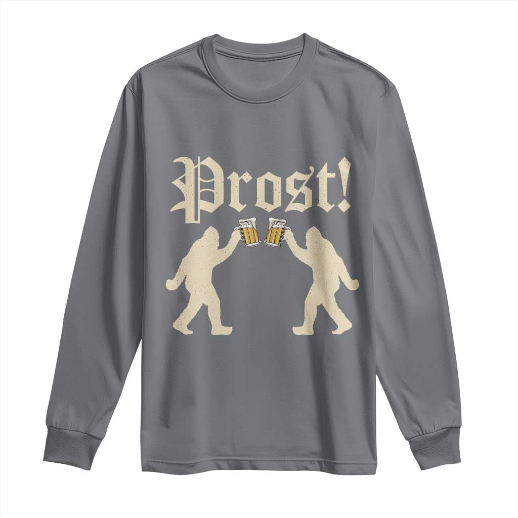 Funny Oktoberfest Bigfoot Prost Long Sleeve Shirt German Sasquatch Beer Mug - Wonder Print Shop
