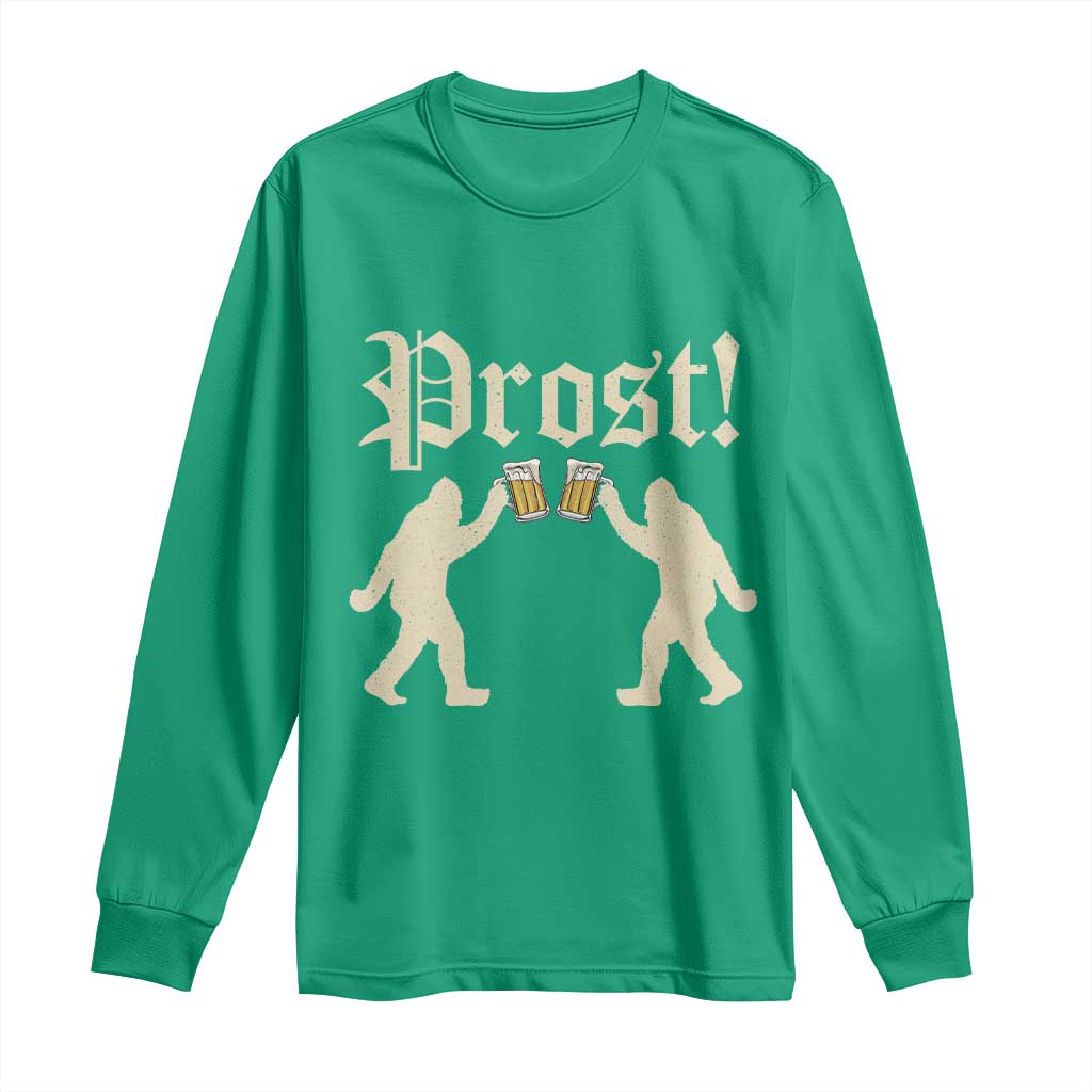 Funny Oktoberfest Bigfoot Prost Long Sleeve Shirt German Sasquatch Beer Mug - Wonder Print Shop