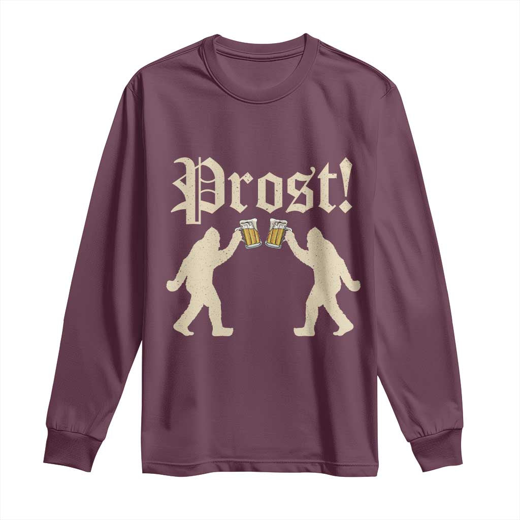 Funny Oktoberfest Bigfoot Prost Long Sleeve Shirt German Sasquatch Beer Mug - Wonder Print Shop