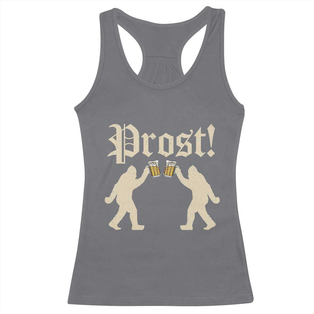 Funny Oktoberfest Bigfoot Prost Racerback Tank Top German Sasquatch Beer Mug - Wonder Print Shop