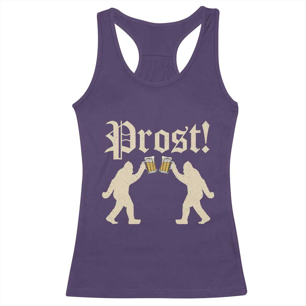 Funny Oktoberfest Bigfoot Prost Racerback Tank Top German Sasquatch Beer Mug - Wonder Print Shop