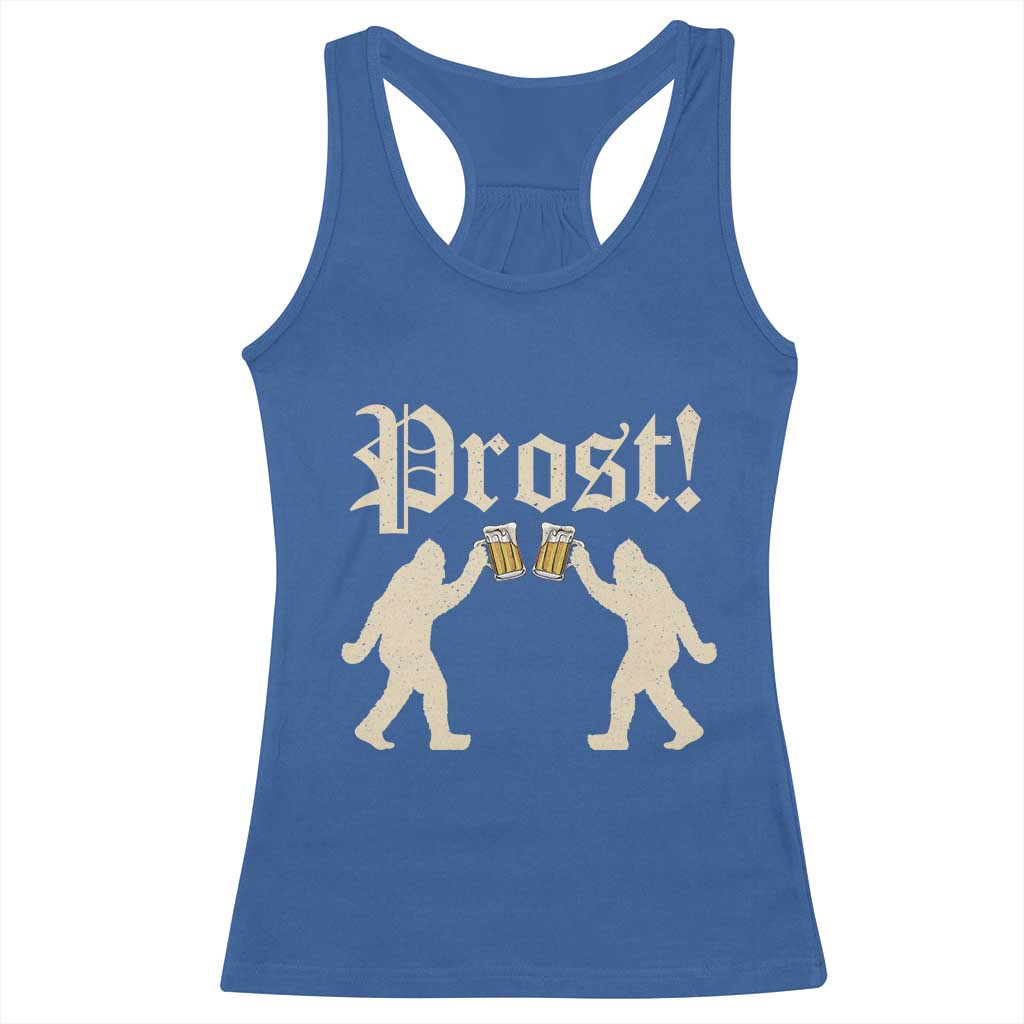 Funny Oktoberfest Bigfoot Prost Racerback Tank Top German Sasquatch Beer Mug - Wonder Print Shop
