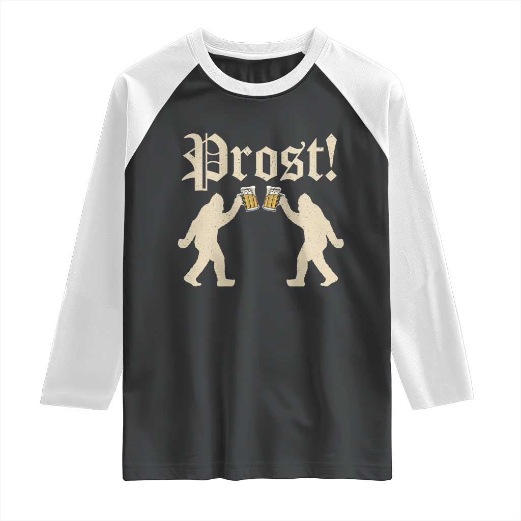 Funny Oktoberfest Bigfoot Prost Raglan Shirt German Sasquatch Beer Mug - Wonder Print Shop