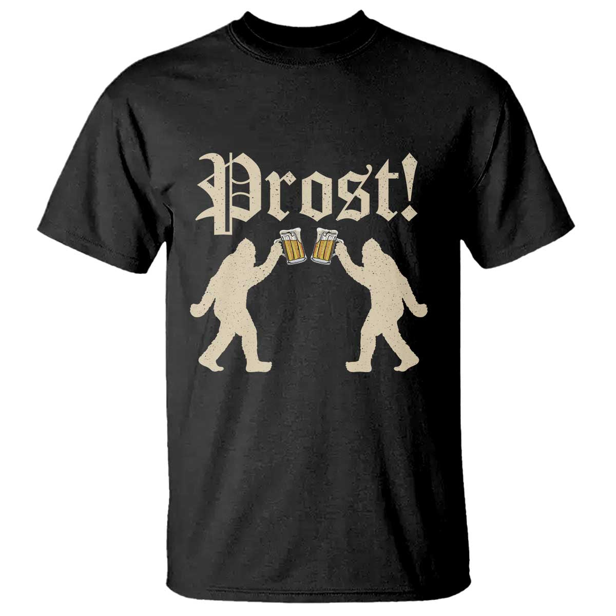 Funny Oktoberfest Bigfoot Prost T Shirt German Sasquatch Beer Mug - Wonder Print Shop